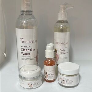 Skincare Set with White and Orange Accents